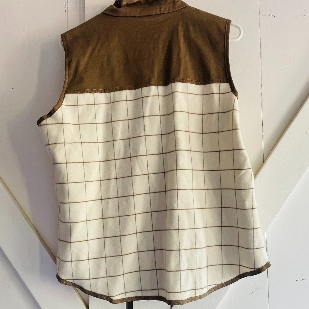 Columbia Alpine Canvas and flannel womans vest size L - Picture 2 of 3